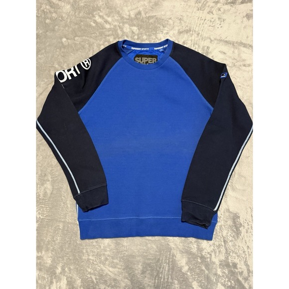 Superdry Other - Vintage Superdry Mens Large‎ Pullover Sweatshirt Blue Long Sleeve Gym Tech